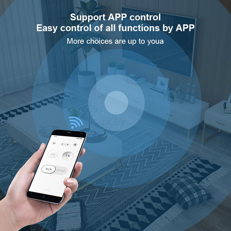 TX800 Optische Faser Bluetooth 5.0 Sender Empfänger Audio Adapter mit Dual-Antennen & OLED-Anzeige