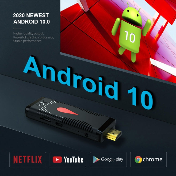 X96 S400 Android 10.0 Mini TV Stick, Allwinner H313 Quad Core ARM Cortex A53, 1 GB + 8 GB, unterstützt WiFi, HDMI, TF-Karte, USB, 1 GB + 8 GB