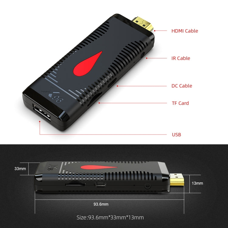 X96 S400 Android 10.0 Mini TV Stick, Allwinner H313 Quad Core ARM Cortex A53, 1 GB + 8 GB, unterstützt WiFi, HDMI, TF-Karte, USB, 1 GB + 8 GB