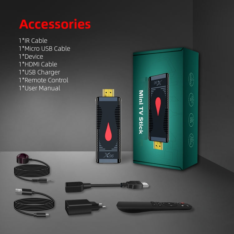 X96 S400 Android 10.0 Mini TV Stick, Allwinner H313 Quad Core ARM Cortex A53, 1 GB + 8 GB, unterstützt WiFi, HDMI, TF-Karte, USB, 1 GB + 8 GB