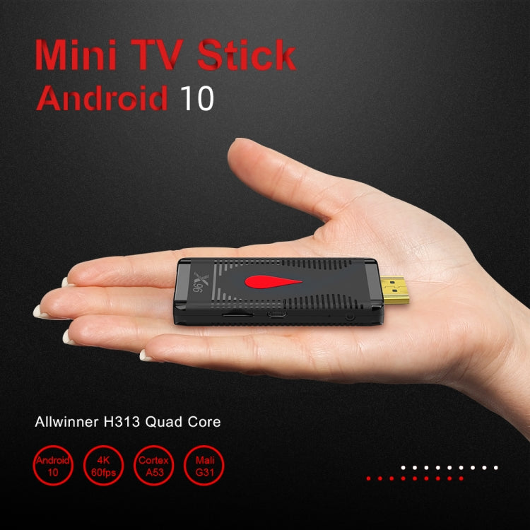X96 S400 Android 10.0 Mini TV Stick, Allwinner H313 Quad Core ARM Cortex A53, 2GB + 16GB, unterstützt WiFi, HDMI, TF-Karte, USB, 2GB+16GB