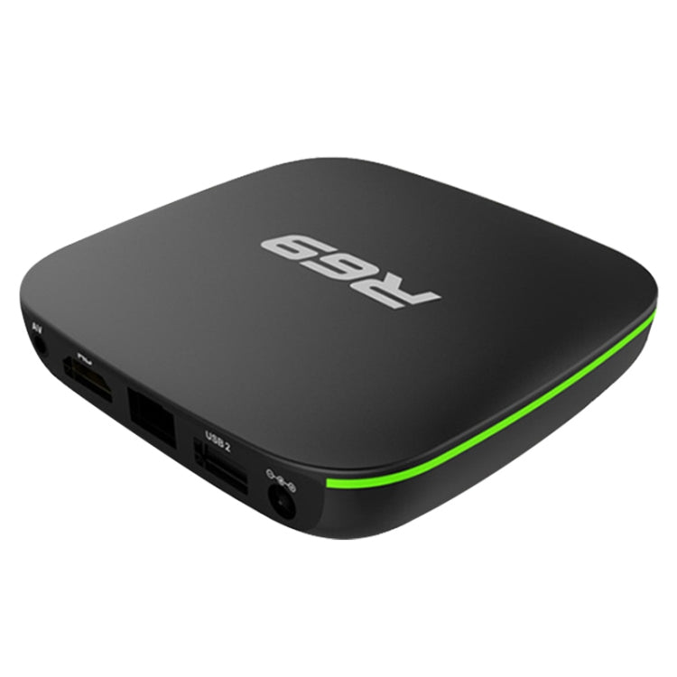 R69 1080P HD Smart TV BOX Android 4.4 Mediaplayer mit Fernbedienung, Quad-Core Allwinner H3, RAM: 1GB, ROM: 8GB, 2.4G WiFi, LAN, EU-Stecker, 1GB+8GB