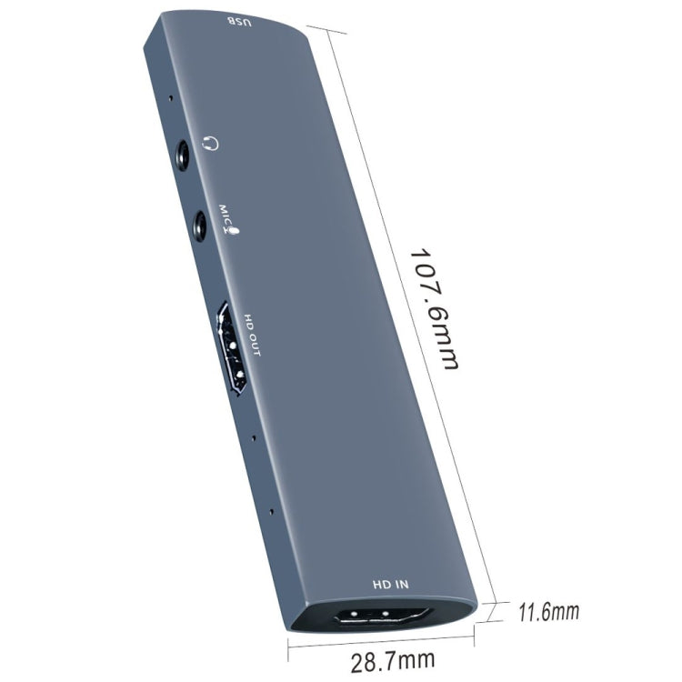 Z46 HDMI + Mikrofon + Audio + USB Video-Capture-Karte mit Schleife, Z46