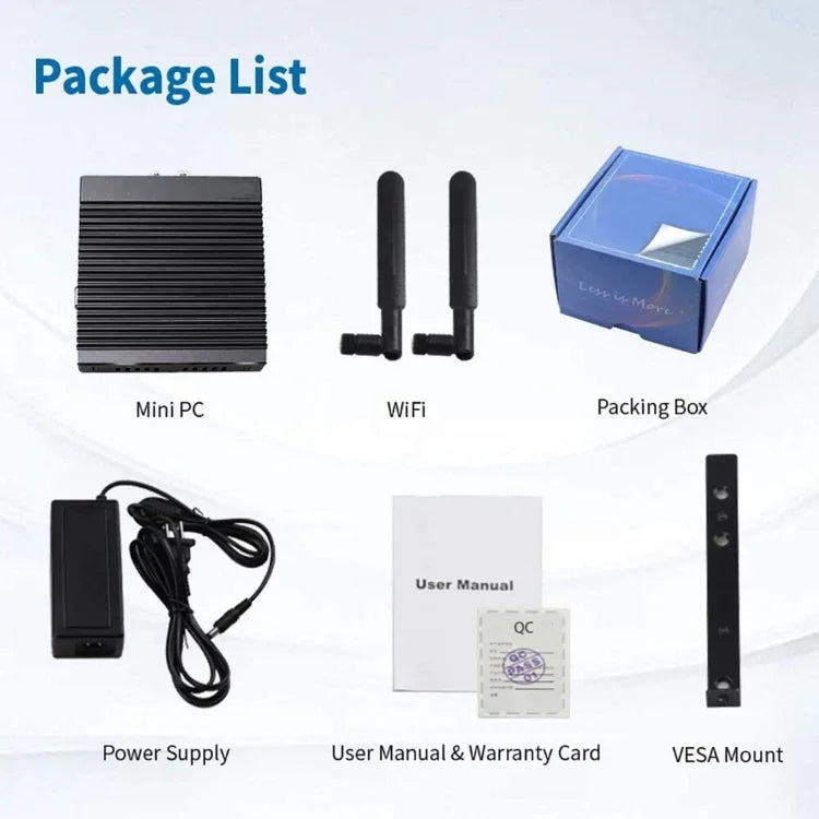 K660G4 Windows- und Linux-System-Mini-PC, Intel Celeron Prozessor N2840 Quad-Core 2 MB Cache, 1,83 GHz, bis zu 2,25 GHz, 8 GB RAM + 128 GB SSD, US-Stecker, AU-Stecker, EU-Stecker, UK-Stecker, US-Stecker