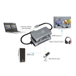 Z30A HDMI-Buchse + Mikrofon auf HDMI-Buchse + Audio + USB-C / Typ-C Video Capture Box, Z30A