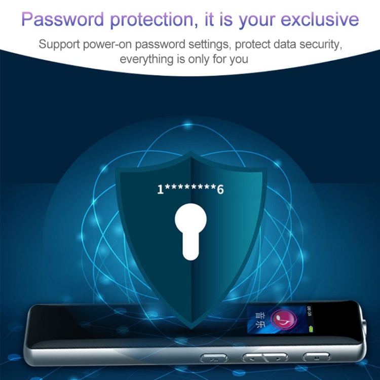 Q33 Externer MP3-Sprachsteuerungs-Aufnahmestift mit hoher Auflösung und Rauschunterdrückung, 8G, unterstützt Passwortschutz und One-Touch-Aufnahme, 8G