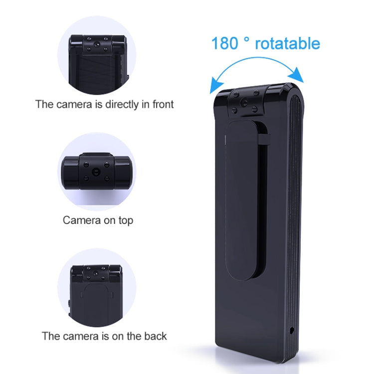 B19 Rückenclip Design 1080P HD-Kamera Videorekorder, unterstützt Bewegungserkennung / Infrarot-Nachtsicht / 180 Grad Rotation Kamera / TF-Karte / OTG