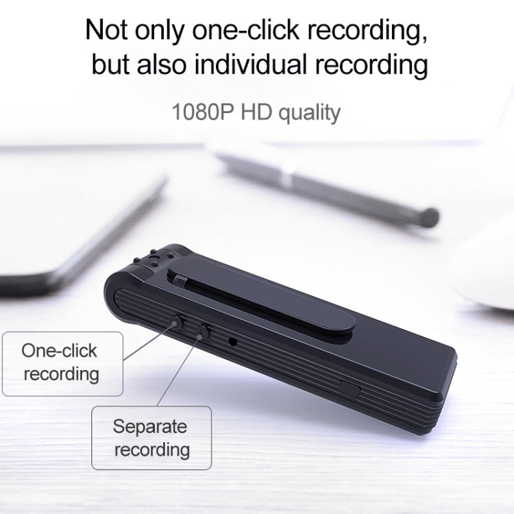 B19 Rückenclip Design 1080P HD-Kamera Videorekorder, unterstützt Bewegungserkennung / Infrarot-Nachtsicht / 180 Grad Rotation Kamera / TF-Karte / OTG