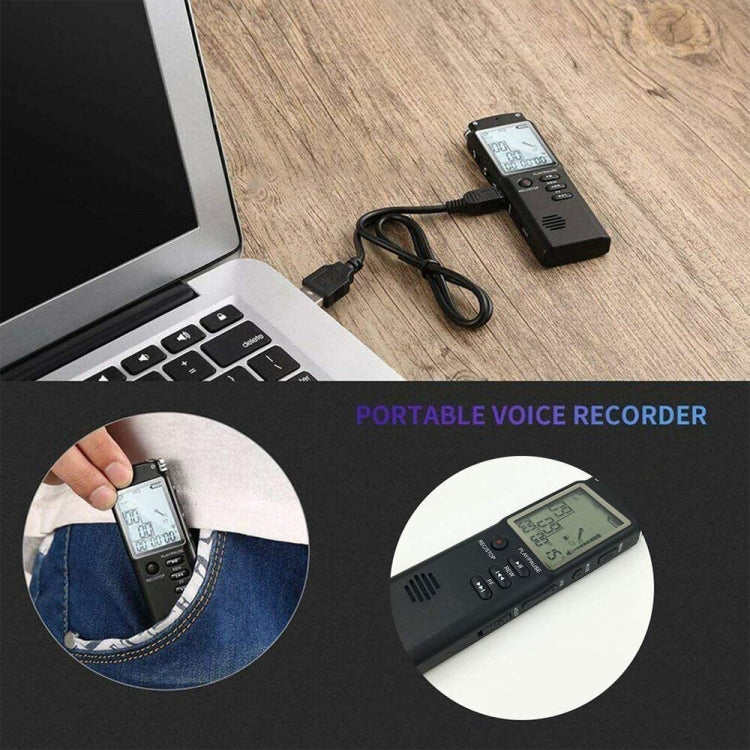 VM113 Tragbarer Audio-Voice-Recorder, 8GB, unterstützt Musikwiedergabe / LINE-IN & Telefonaufzeichnung