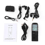 T60 Schwarz-Weiß-Bildschirm HD Rauschunterdrückung Digitales Diktiergerät, 32 GB, Unterstützt MP3/WAV-Format, 32 GB