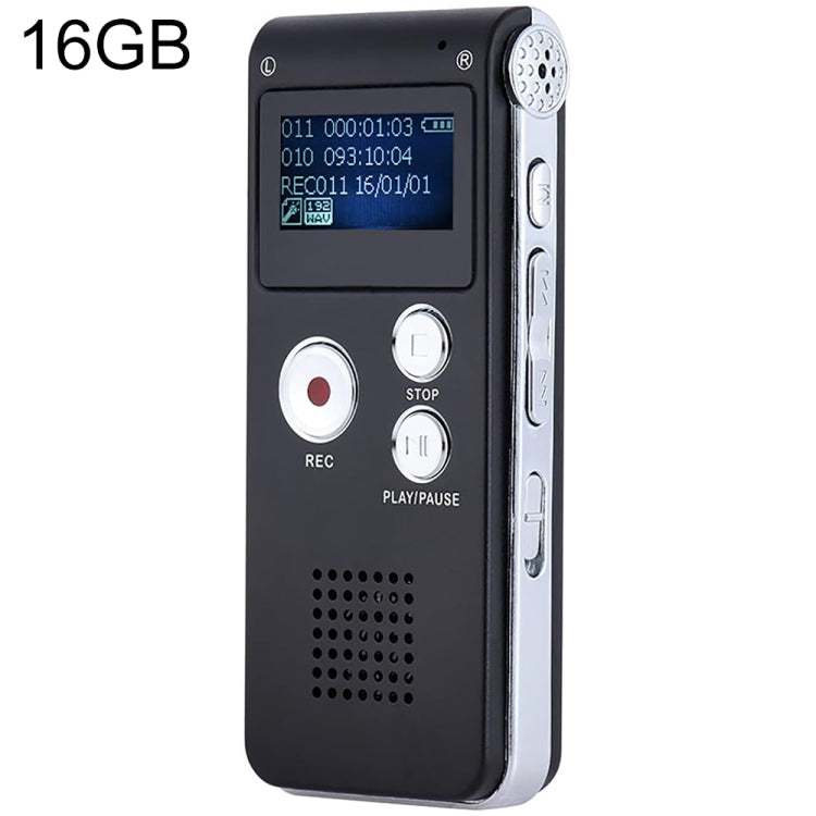 SK012 16GB Intelligenter Geräuschunterdrückungs-HD-Sprachaufnahme-Stift, Schwarz 16GB