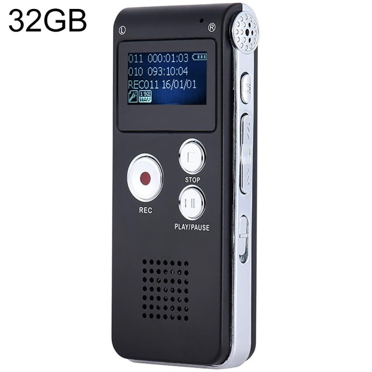SK012 32GB Intelligenter Geräuschunterdrückungs-HD-Sprachaufnahme-Stift, Schwarz 32GB