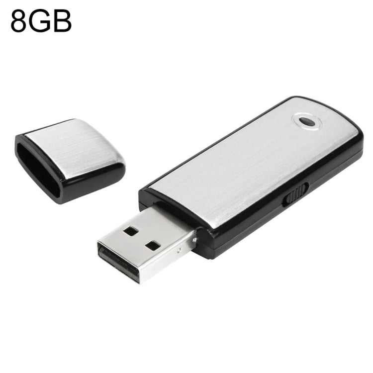 SK858 8GB Wiederaufladbarer Tragbarer U-Disk Meeting-Sprachrekorder, 8GB