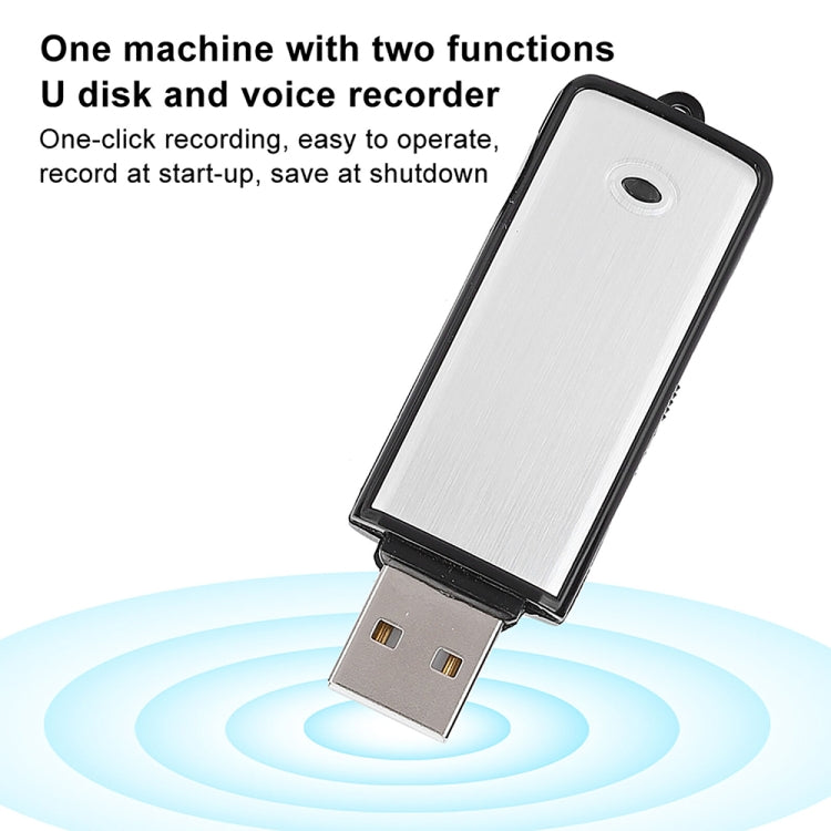 SK858 8GB Wiederaufladbarer Tragbarer U-Disk Meeting-Sprachrekorder, 8GB