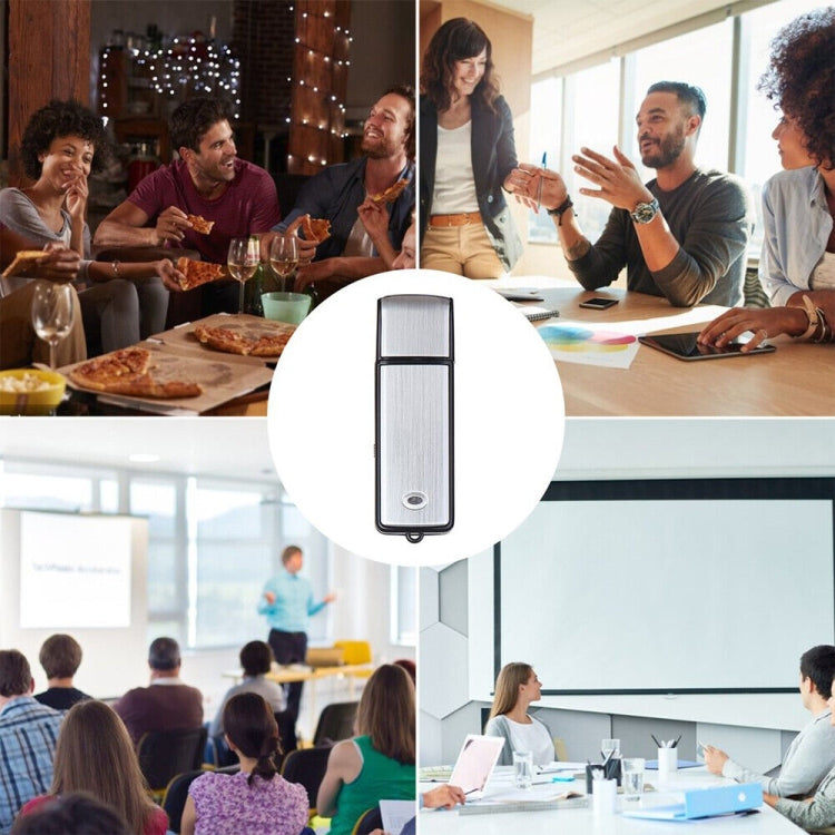 SK858 8GB Wiederaufladbarer Tragbarer U-Disk Meeting-Sprachrekorder, 8GB