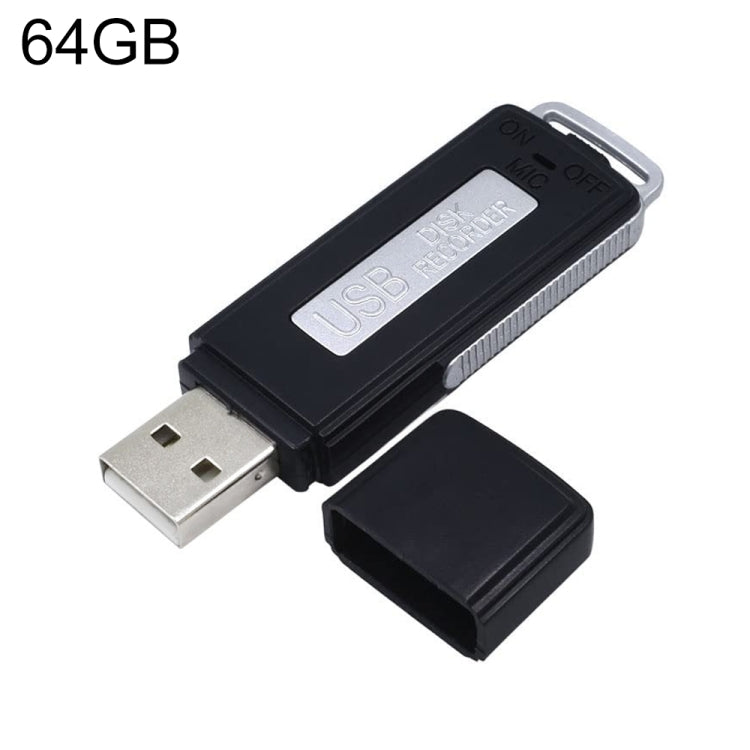 SK868 64GB Wiederaufladbarer Tragbarer U-Disk Sprachrekorder, 64GB