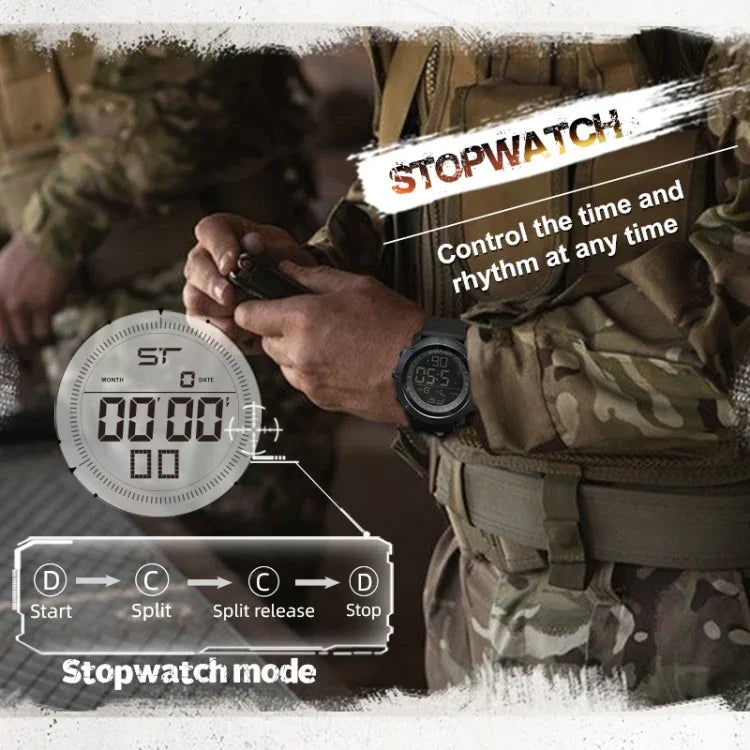 TANK North Edge Herrenmode Professional Militär Armee Outdoor Sport Wasserdichte Lauf Schwimmen Smart Digitaluhr, TANK North Edge