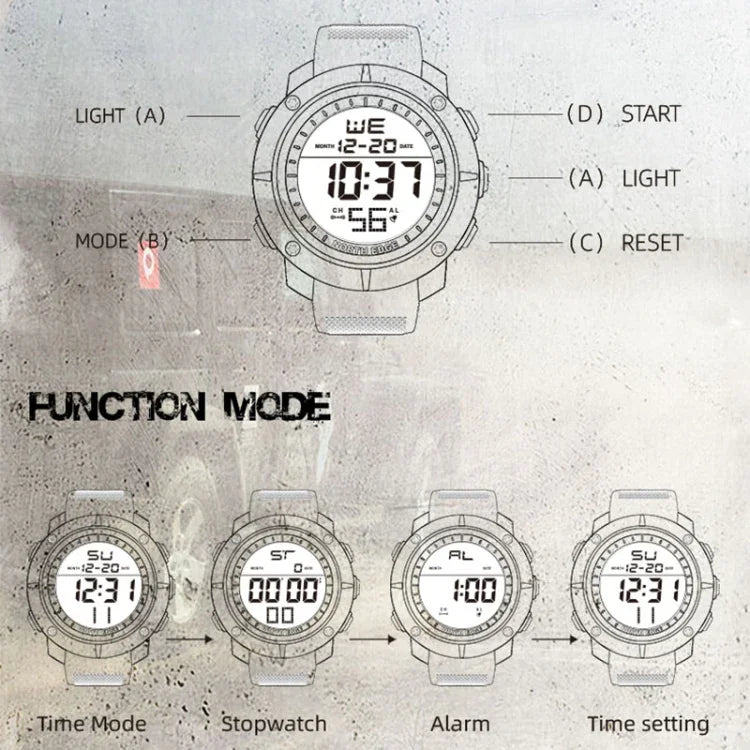 TANK North Edge Herrenmode Professional Militär Armee Outdoor Sport Wasserdichte Lauf Schwimmen Smart Digitaluhr, TANK North Edge