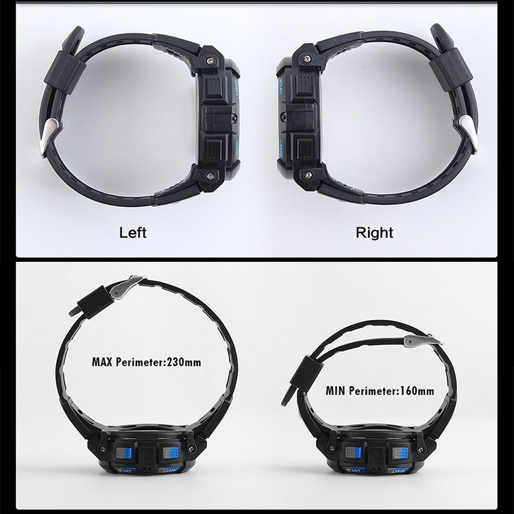 SKMEI 1258 Multifunktionale Outdoor-Sport-Nachtleuchtende wasserdichte Armbanduhr, Größe: S