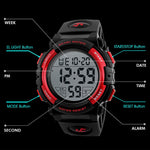 SKMEI 1258 Multifunktionale Outdoor-Sport-Nachtleuchtende wasserdichte Armbanduhr, Größe: S