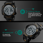 SKMEI 1258 Multifunktionale Outdoor-Sport-Nachtleuchtende wasserdichte Armbanduhr, Größe: S