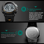 SKMEI 1258 Multifunktionale Outdoor-Sport-Nachtleuchtende wasserdichte Armbanduhr, Größe: S