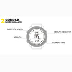 NORTH EDGE Multifunktionale wasserdichte elektronische Smartwatch für Outdoor-Sportarten, unterstützt Feuchtigkeitsmessung / Wettervorhersage / Geschwindigkeitsmessung, Stil: Nylonarmband, Nylonarmband