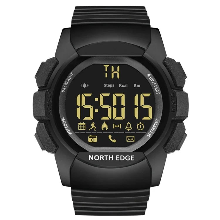 NORTH EDGE AK Bluetooth Multifunktions-Smartwatch mit LED-Hintergrundbeleuchtung, unterstützt Anruferinnerung, intelligente Stoppuhr, Informationserinnerung, AK