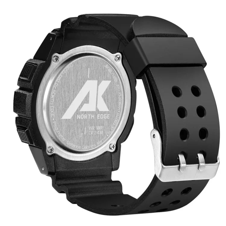 NORTH EDGE AK Bluetooth Multifunktions-Smartwatch mit LED-Hintergrundbeleuchtung, unterstützt Anruferinnerung, intelligente Stoppuhr, Informationserinnerung, AK