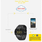 NORTH EDGE AK Bluetooth Multifunktions-Smartwatch mit LED-Hintergrundbeleuchtung, unterstützt Anruferinnerung, intelligente Stoppuhr, Informationserinnerung, AK