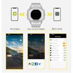 NORTH EDGE AK Bluetooth Multifunktions-Smartwatch mit LED-Hintergrundbeleuchtung, unterstützt Anruferinnerung, intelligente Stoppuhr, Informationserinnerung, AK