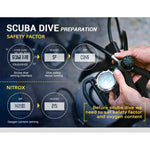 NORTH EDGE AQUA 100m wasserdichte Taucher-Smartwatch, unterstützt Leuchtanzeige & Kompassmodus, AQUA
