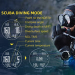 NORTH EDGE AQUA 100m wasserdichte Taucher-Smartwatch, unterstützt Leuchtanzeige & Kompassmodus, AQUA