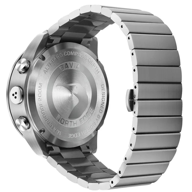 North Edge GAVIA Herren Outdoor Sport 50m Wasserdichte Smart Digitaluhr Taucheruhr, Unterstützt Barometer & Schrittzähler, GAVIA