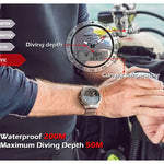 North Edge GAVIA Herren Outdoor Sport 50m Wasserdichte Smart Digitaluhr Taucheruhr, Unterstützt Barometer & Schrittzähler, GAVIA