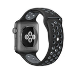 Für Apple Watch Ultra 49mm&Watch Ultra 2 49mm / Series 10 46mm / 9&8&7 45mm / SE 3&SE 2&6&SE&5&4 44mm / 3&2&1 42mm modisches klassisches Silikon-Sportarmband (Grau Gelb), WA1231A, WA1231B, WA1231BG, WA1231BH, WA1231BL, WA1231BM, WA1231BR, WA1231B...