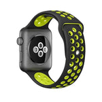 Für Apple Watch Ultra 49mm&Watch Ultra 2 49mm / Series 10 46mm / 9&8&7 45mm / SE 3&SE 2&6&SE&5&4 44mm / 3&2&1 42mm modisches klassisches Silikon-Sportarmband (Grau Gelb), WA1231A, WA1231B, WA1231BG, WA1231BH, WA1231BL, WA1231BM, WA1231BR, WA1231B...