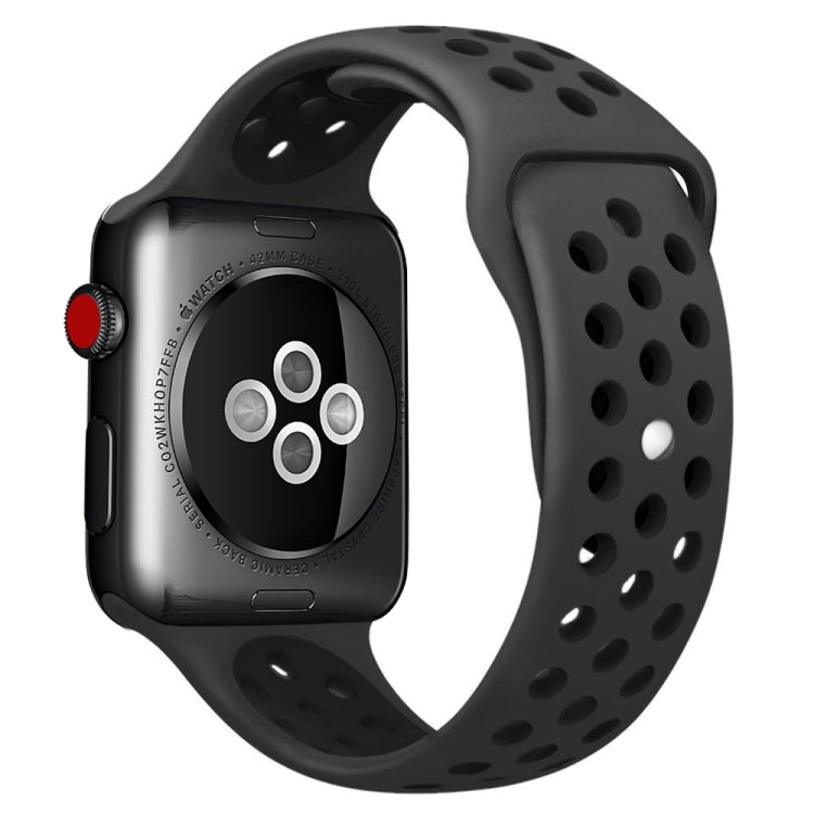 Für Apple Watch Ultra 49mm&Watch Ultra 2 49mm / Series 10 46mm / 9&8&7 45mm / SE 3&SE 2&6&SE&5&4 44mm / 3&2&1 42mm modisches klassisches Silikon-Sportarmband (Grau Gelb), WA1231A, WA1231B, WA1231BG, WA1231BH, WA1231BL, WA1231BM, WA1231BR, WA1231B...