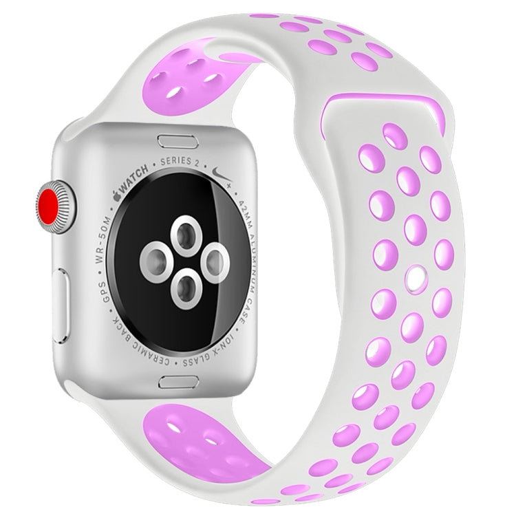Für Apple Watch Ultra 49mm&Watch Ultra 2 49mm / Series 10 46mm / 9&8&7 45mm / SE 3&SE 2&6&SE&5&4 44mm / 3&2&1 42mm modisches klassisches Silikon-Sportarmband (Grau Gelb), WA1231A, WA1231B, WA1231BG, WA1231BH, WA1231BL, WA1231BM, WA1231BR, WA1231B...