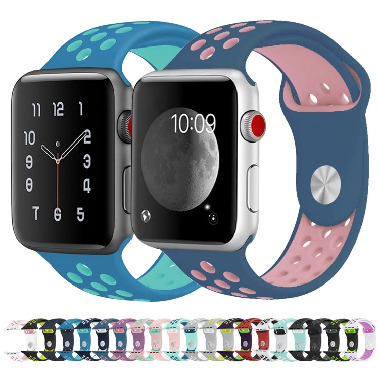 Für Apple Watch Ultra 49mm&Watch Ultra 2 49mm / Series 10 46mm / 9&8&7 45mm / SE 3&SE 2&6&SE&5&4 44mm / 3&2&1 42mm modisches klassisches Silikon-Sportarmband (Grau Gelb), WA1231A, WA1231B, WA1231BG, WA1231BH, WA1231BL, WA1231BM, WA1231BR, WA1231B...