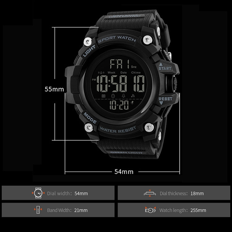 SKMEI 1384 Multifunktionale Herren Outdoor Mode Nachleuchtende Wasserdichte LED Digitaluhr
