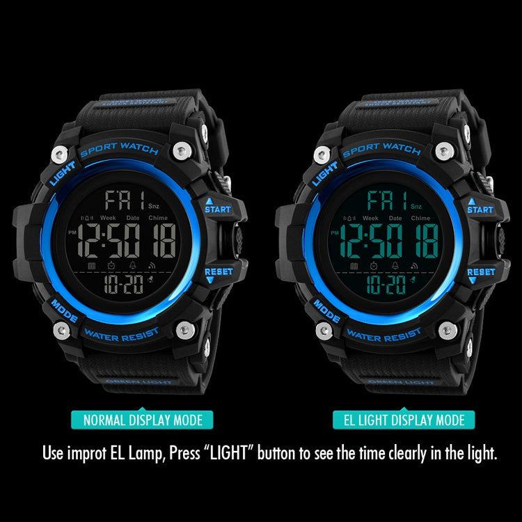 SKMEI 1384 Multifunktionale Herren Outdoor Mode Nachleuchtende Wasserdichte LED Digitaluhr