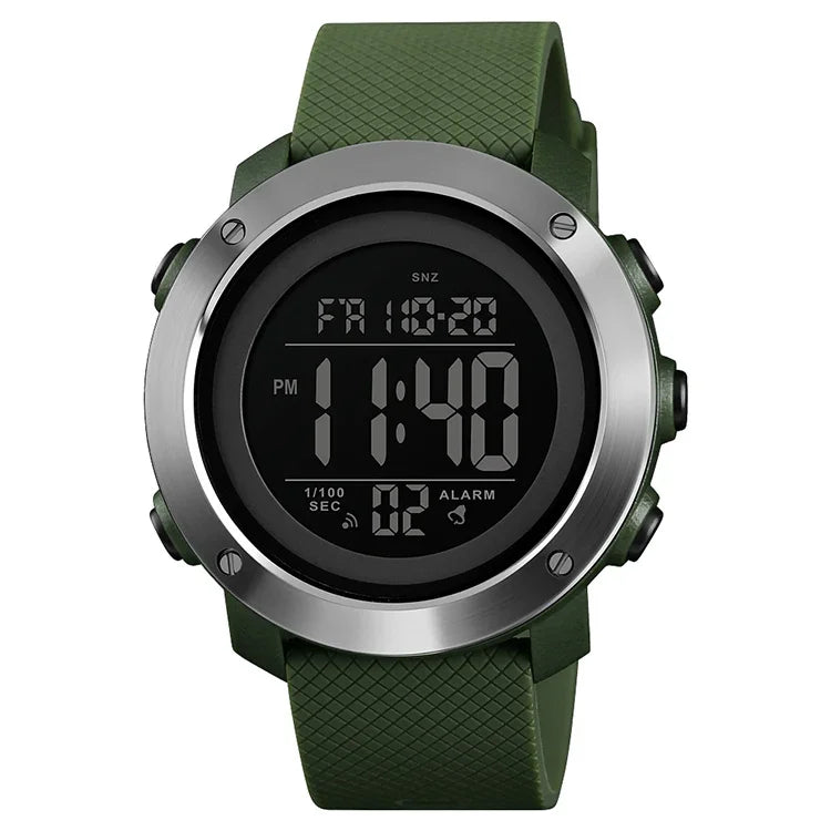SKMEI 1416 Multifunktionale Outdoor Fashion Nachtleuchtende Wasserdichte Digitaluhr mit Stahlring, Stahlring, 1416 Stahlring