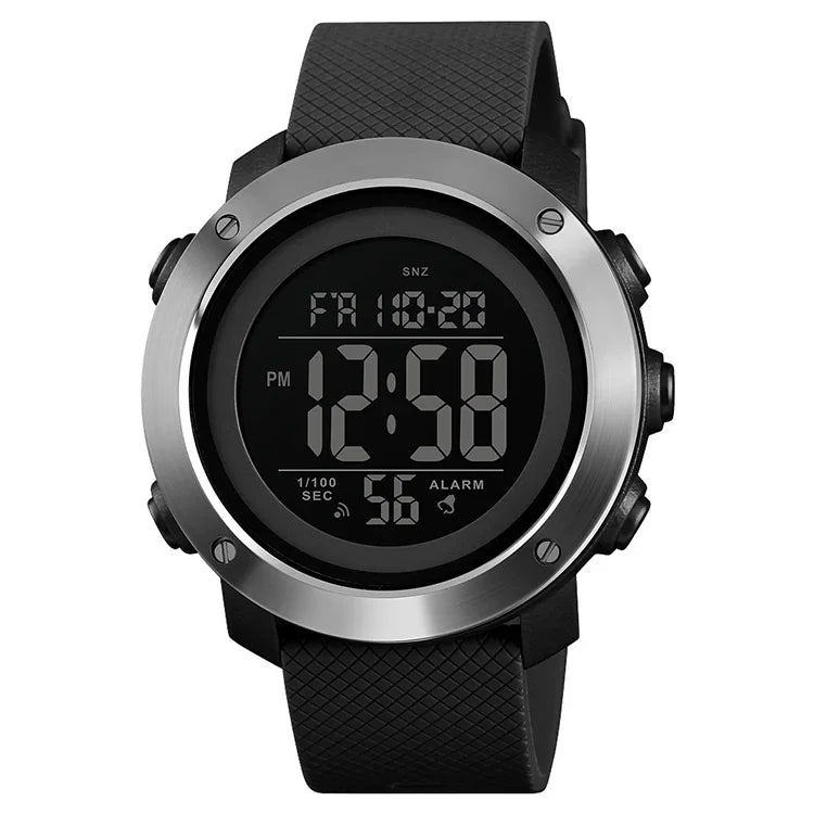 SKMEI 1416 Multifunktionale Outdoor Fashion Nachtleuchtende Wasserdichte Digitaluhr mit Stahlring, Stahlring, 1416 Stahlring