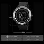 SKMEI 1426 Multifunktionale Outdoor Fashion Nachtleuchtende Wasserdichte Schwarz-Maschine-Gummi-Ring Digitaluhr, Schwarz-Maschine-Gummi-Ring, 1426 Schwarz-Maschine-Gummi-Ring