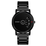 SKMEI 1260 Modische Kreative Zeiger 30m Wasserdichte Quarz-Armbanduhr mit Edelstahlarmband