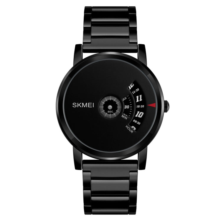 SKMEI 1260 Modische Kreative Zeiger 30m Wasserdichte Quarz-Armbanduhr mit Edelstahlarmband