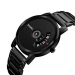 SKMEI 1260 Modische Kreative Zeiger 30m Wasserdichte Quarz-Armbanduhr mit Edelstahlarmband