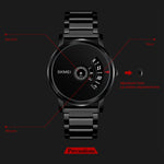 SKMEI 1260 Modische Kreative Zeiger 30m Wasserdichte Quarz-Armbanduhr mit Edelstahlarmband