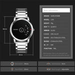 SKMEI 1260 Modische Kreative Zeiger 30m Wasserdichte Quarz-Armbanduhr mit Edelstahlarmband
